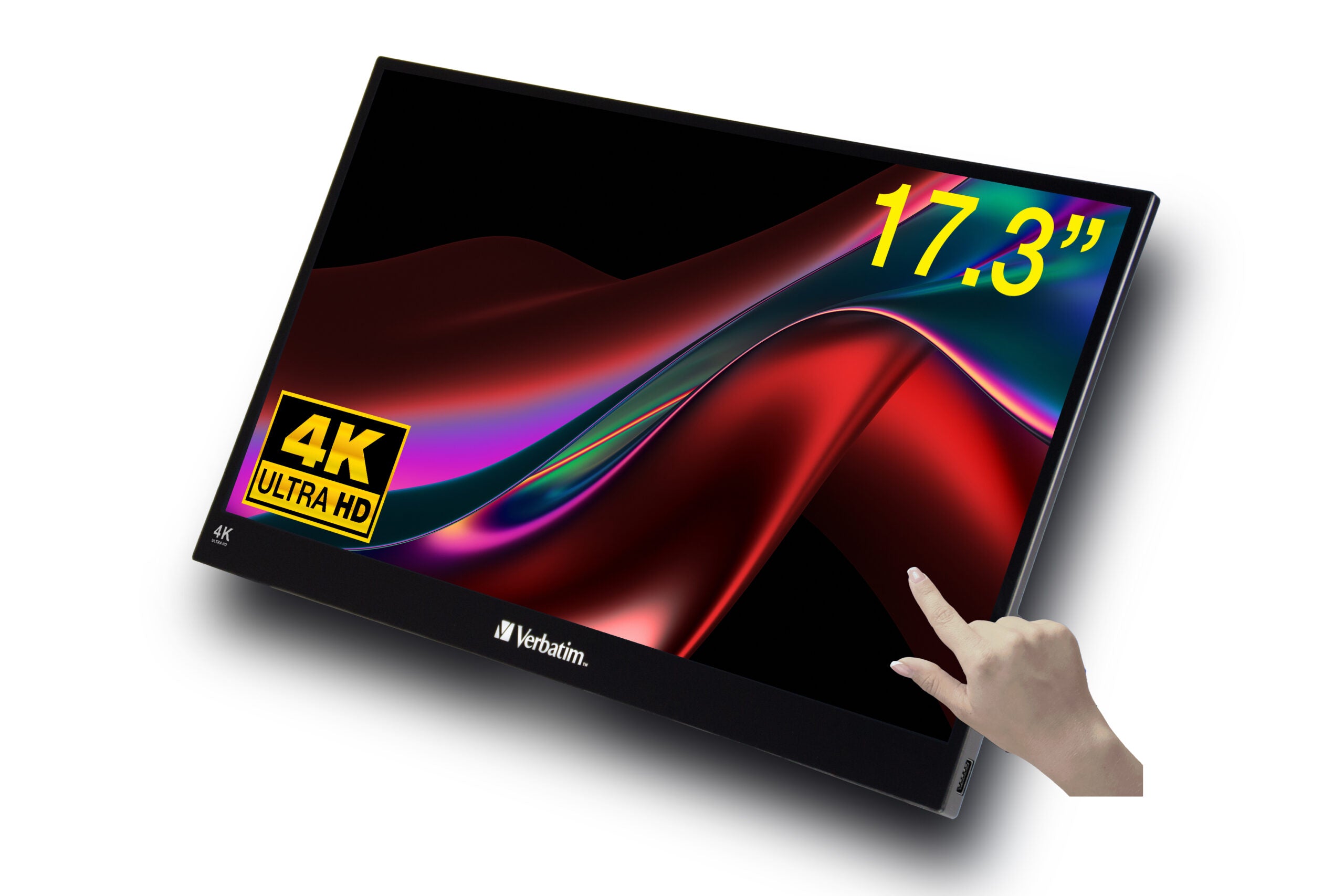 Monitor tactil portabil Verbatim 17.3", 4K, Metalic, "32239"