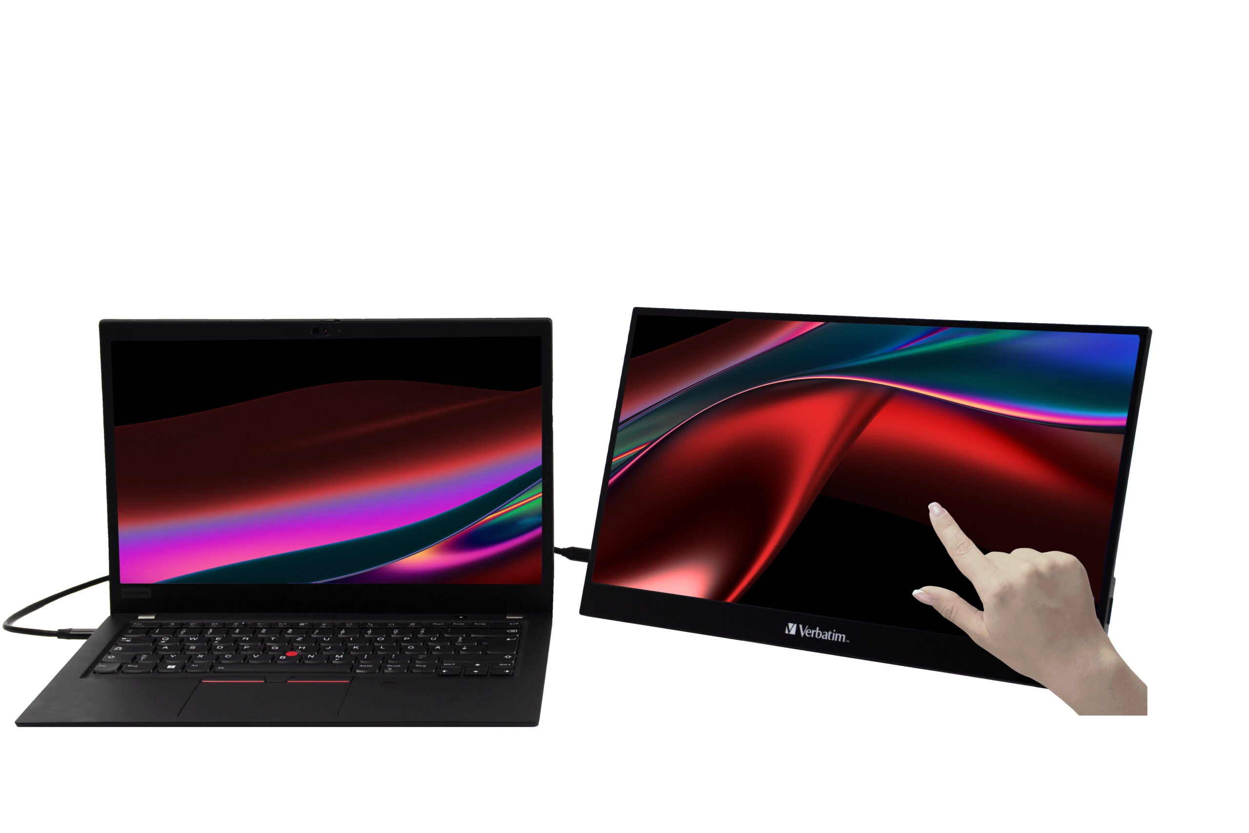 Monitor tactil portabil Verbatim 17.3", 4K, Metalic, "32239"