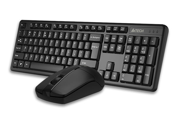 Kit TASTATURA si Mouse A4TECH, "GK-3+G3-330N", wireless, 104 taste format standard, mouse 1000dpi, 3/1 butoane, negru, "3330N"