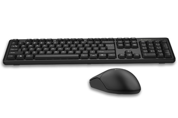 Kit TASTATURA si Mouse A4TECH, "GK-3+G3-330N", wireless, 104 taste format standard, mouse 1000dpi, 3/1 butoane, negru, "3330N"