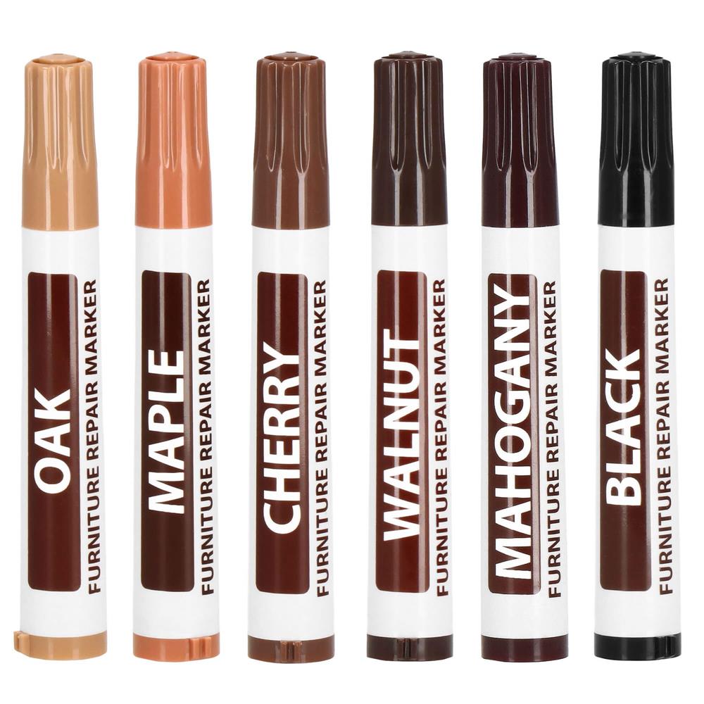 Set 12 markere si creioane de ceara pentru reparatii mobila, multicolor