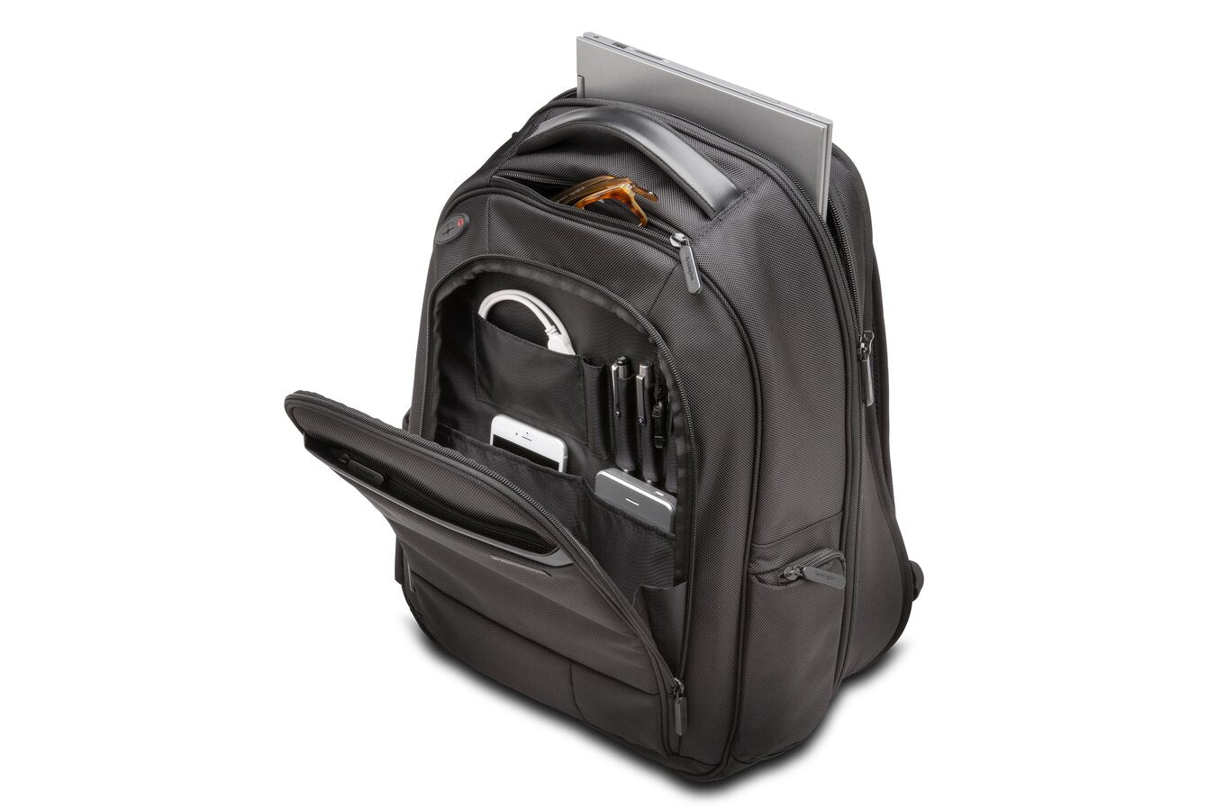 RUCSAC KENSINGTON, pt. notebook de max. 17 inch, 1 compartiment, buzunar frontal x 3 | buzunar lateral x 2, waterproof, poliester, negru, "K60381EU"