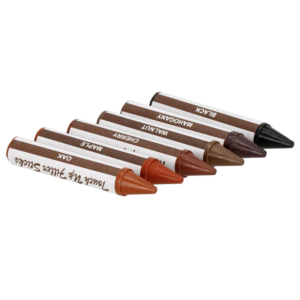 Set 12 markere si creioane de ceara pentru reparatii mobila, multicolor