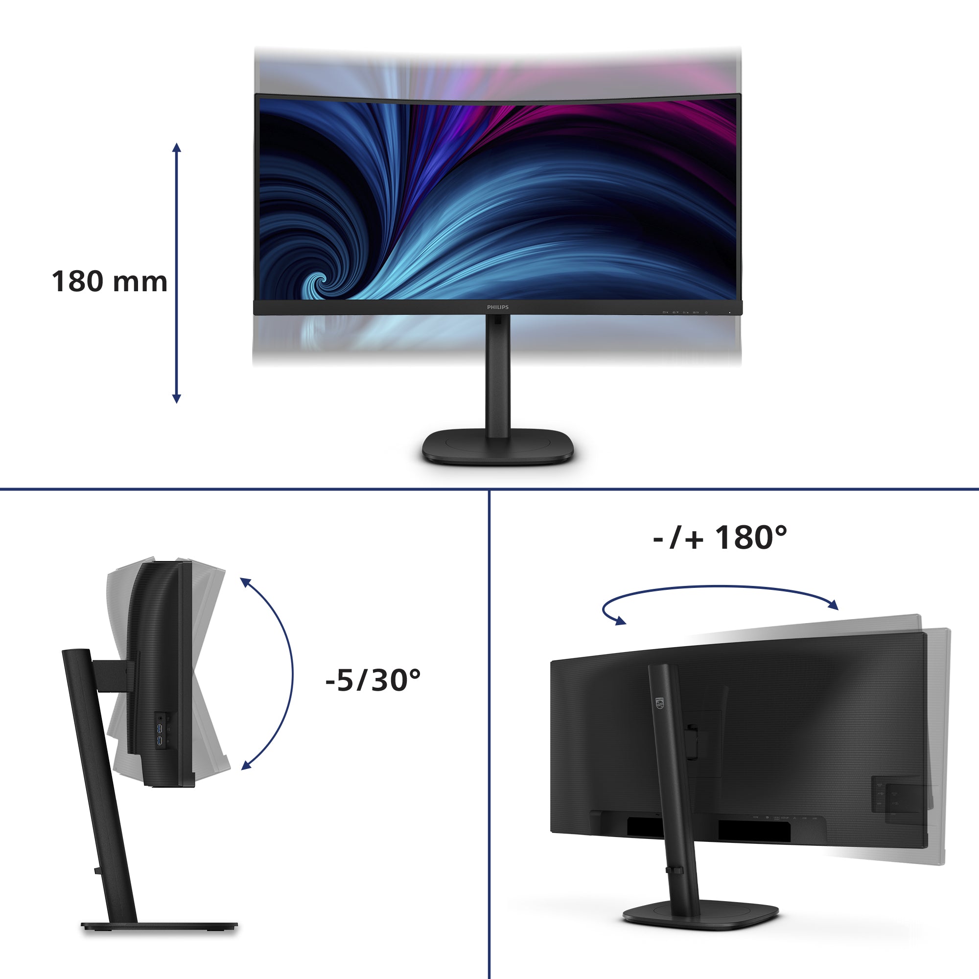 Monitor Philips 34" 34B2U3600C/00 "34B2U3600C/00"
