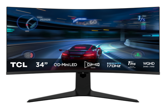 Monitor TCL 34" 34R83Q "34R83Q" (timbru verde 7 lei)