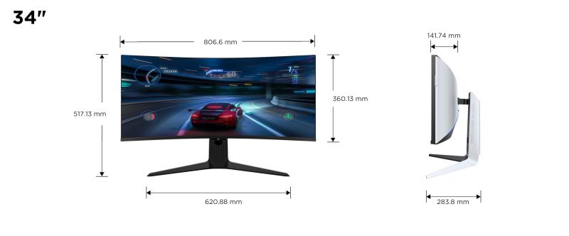 Monitor TCL 34" 34R83Q "34R83Q"
