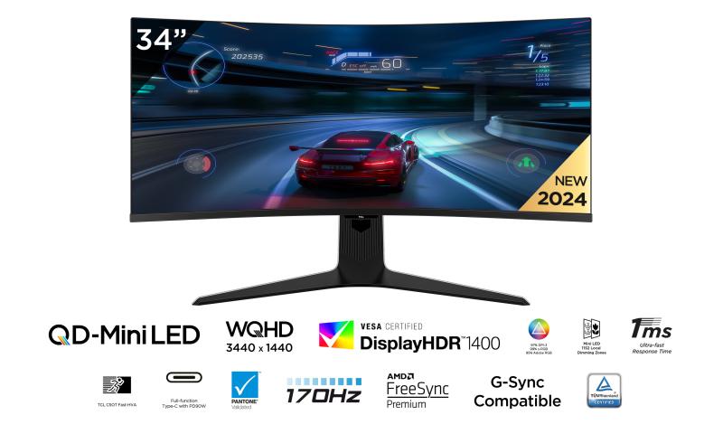 Monitor TCL 34" 34R83Q "34R83Q"