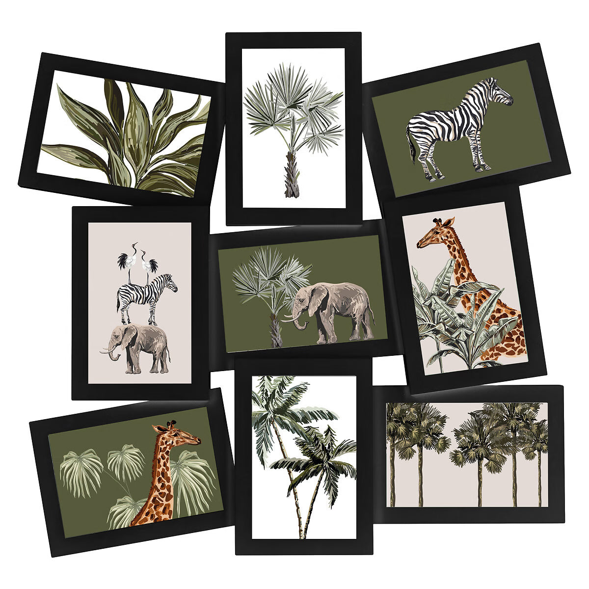Rama colaj 9 fotografii 5Five Cali din plastic, 46x1,9x49 cm, negru