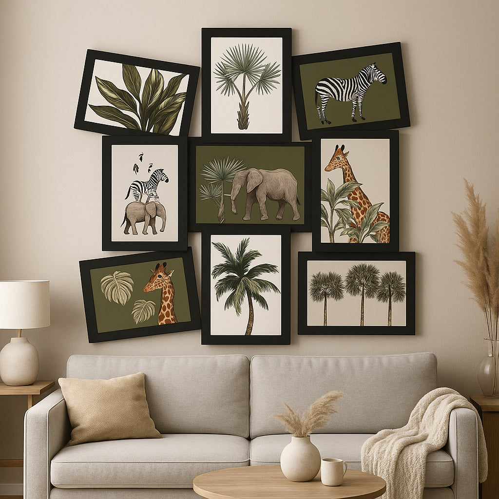 Rama colaj 9 fotografii 5Five Cali din plastic, 46x1,9x49 cm, negru