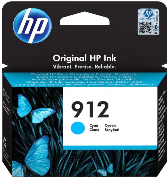 Cartus Cerneala Original HP Cyan, nr.912, pentru OfficeJet 8013|8023, 0.315K, , "3YL77AE"