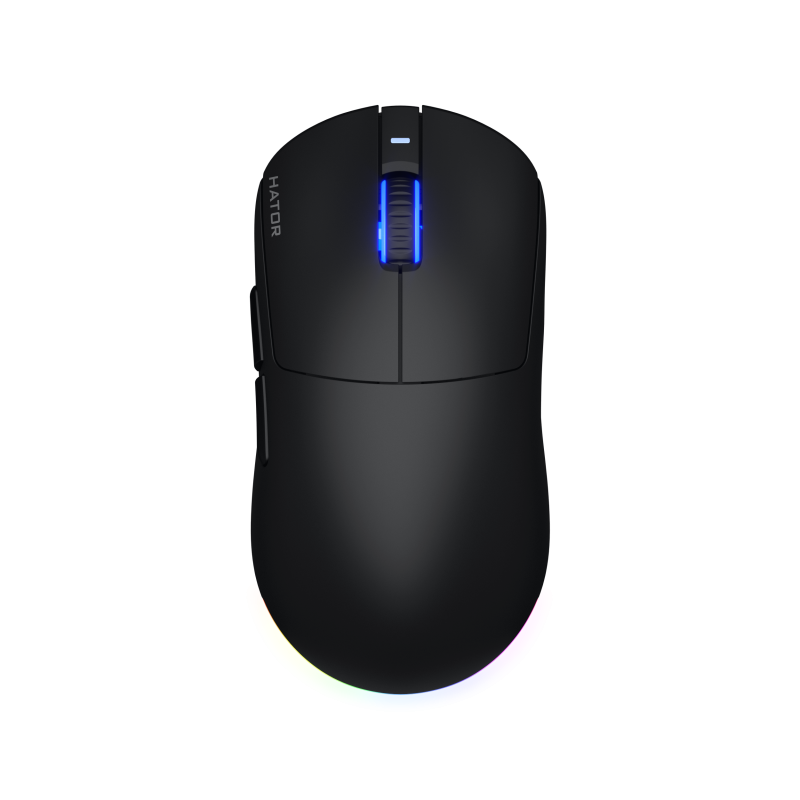 Mouse wireless Hator Quasar 3, conectivitate 2.4GHz, bluetooth si USB, polling rate pana la 1000Hz, rezolutie maxima 12000 DPI, capacitate baterie 600 mAh, durata de viata baterie in modul wireless pana la 100 ore, timp incarcare 2 ore, switch HATOR® Opti