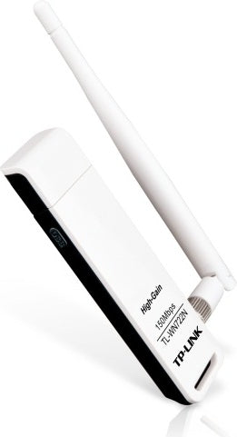 ADAPTOR RETEA TP-LINK , extern wireless 2.4 GHz, USB 2.0, port, 150 Mbps, antena externa detasabila x 1, "TL-WN722N"