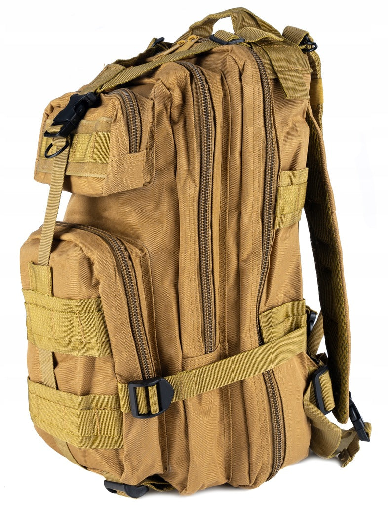 Rucsac militar pentru drumetie, impermeabil, ultra usor, 4 compartimente, 28litri, verde