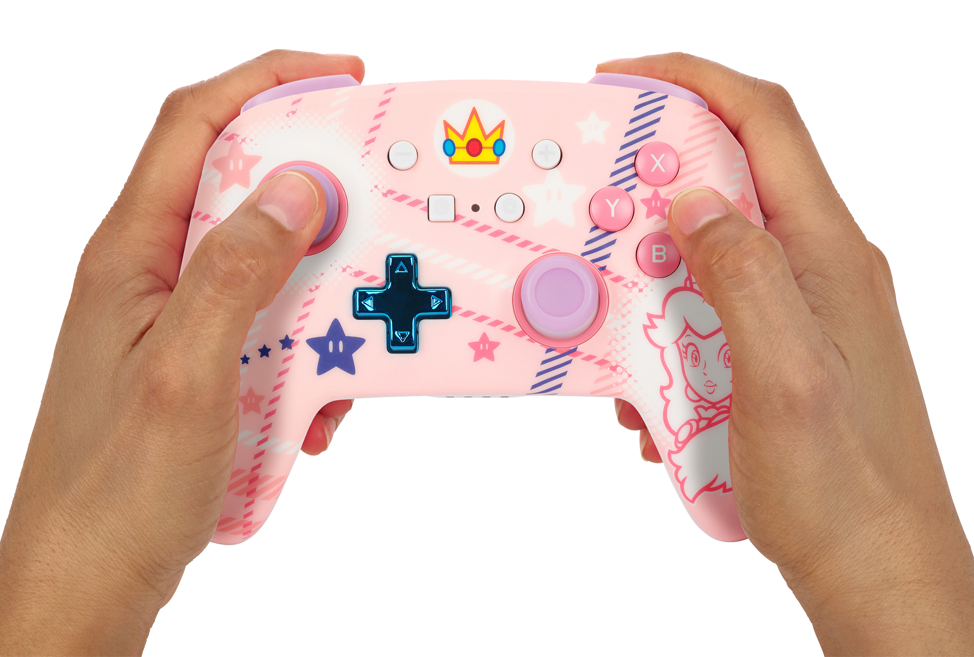 CONTROLLER PowerA, fara fir, pentru Nintendo Switch/ OLED/ Lite, Princess Peach Plaid, "NSGP0255-01"