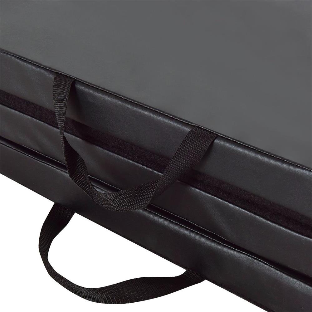 Saltea fitness groasa pentru antrenamente gimnastica, pliabila, PVC, 180x60x5cm, negru