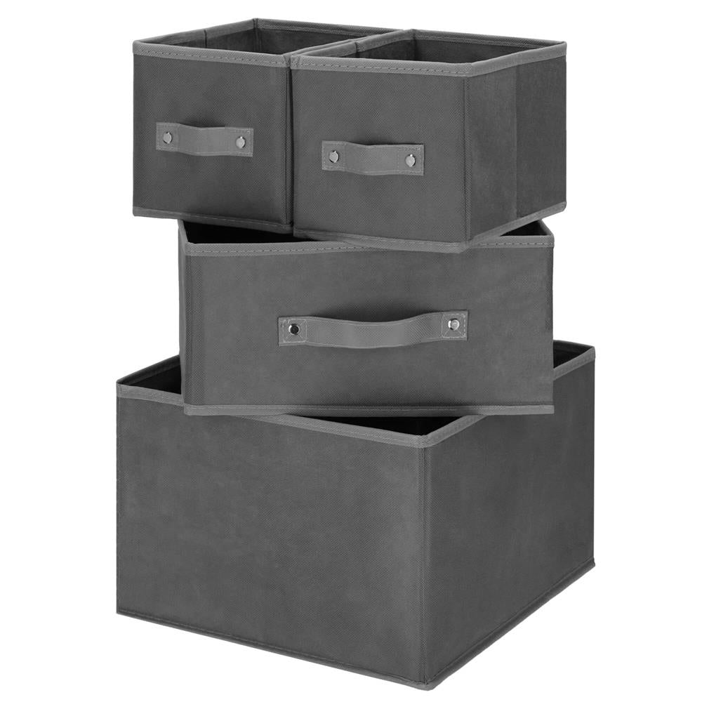 Organizator dulap tip lada cu 3 sertare, 31x31x22cm, gri