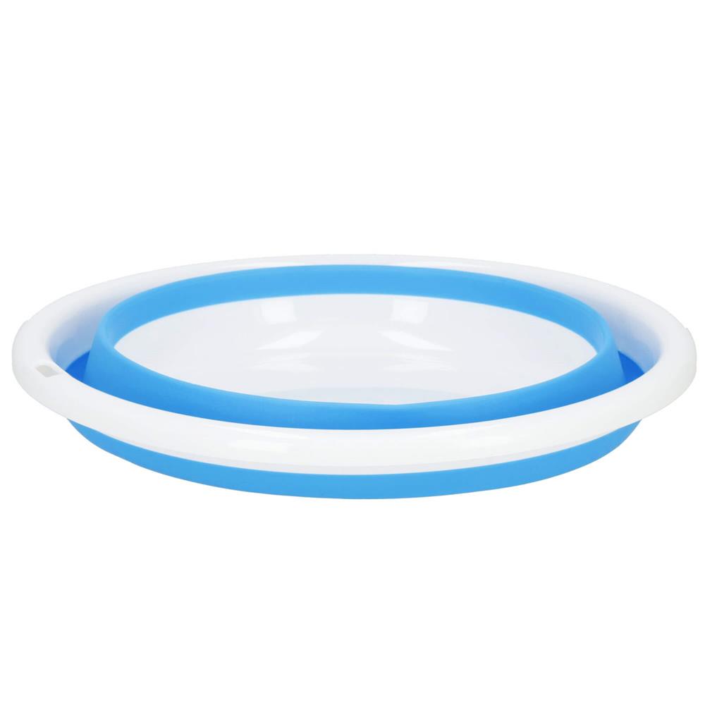 Lighean pliabil, rotund, din plastic si silicon, 25x11cm, 3litri, albastru