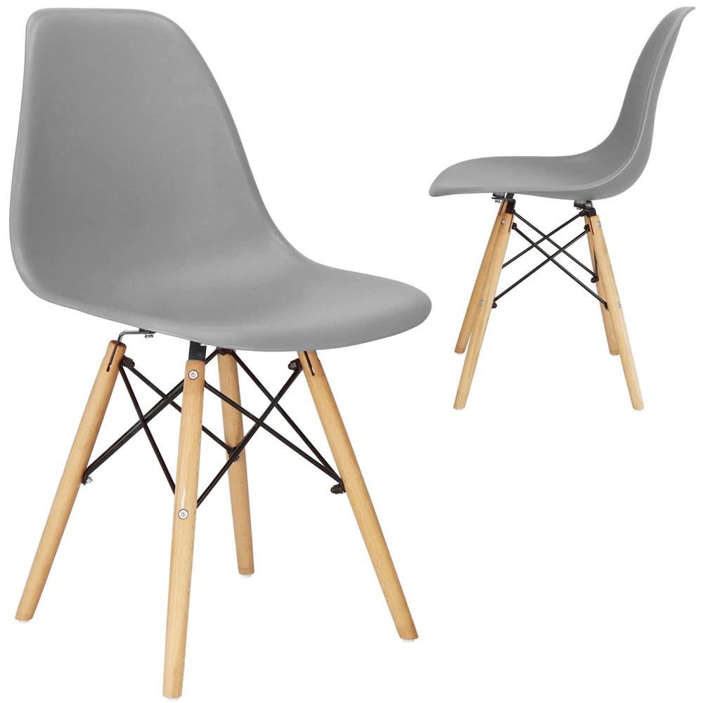 Scaun dining Scandinav pentru bucatarie, 38x42x82cm, gri inchis