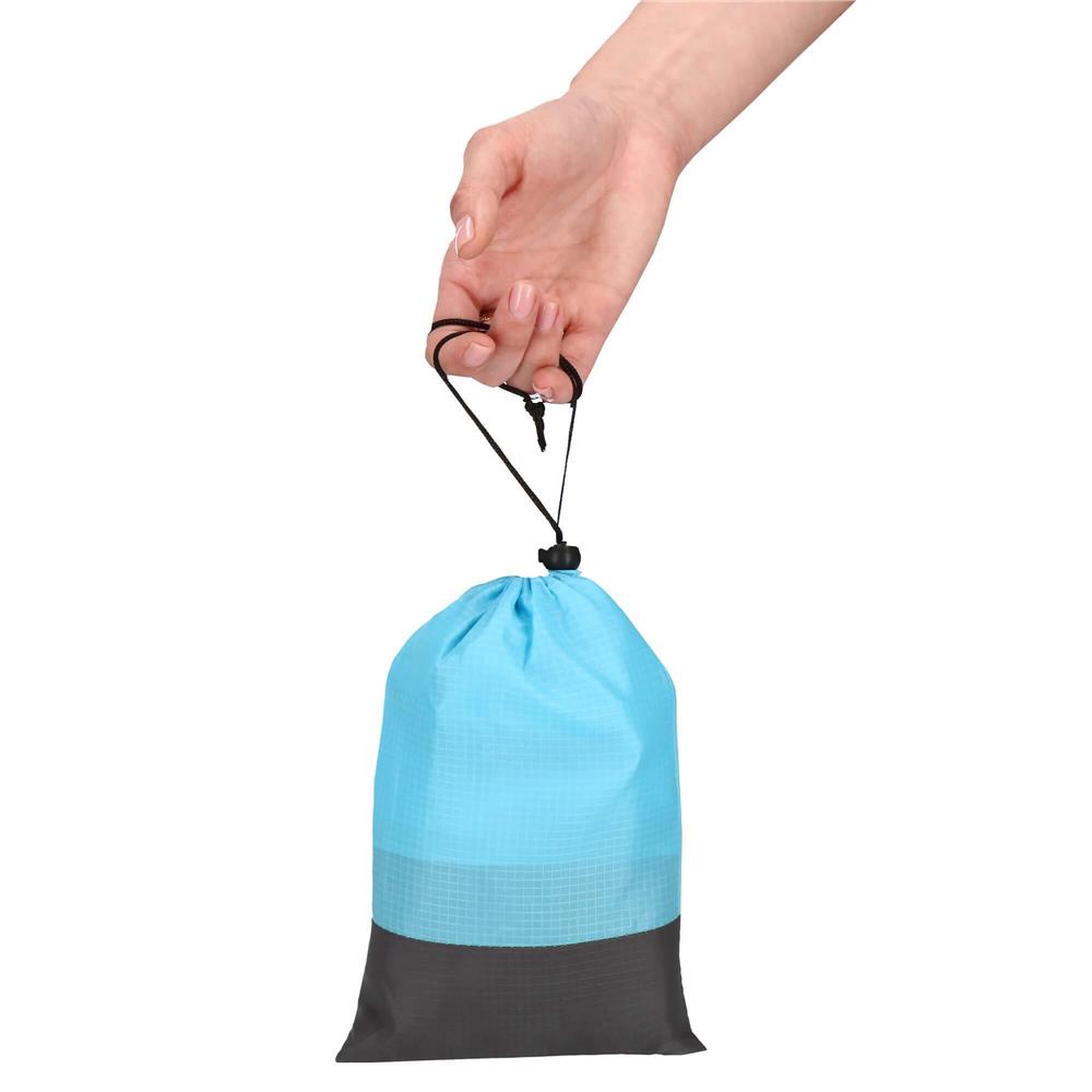 Cearsaf de plaja cu geanta de transport, 200x210cm, albastru gri