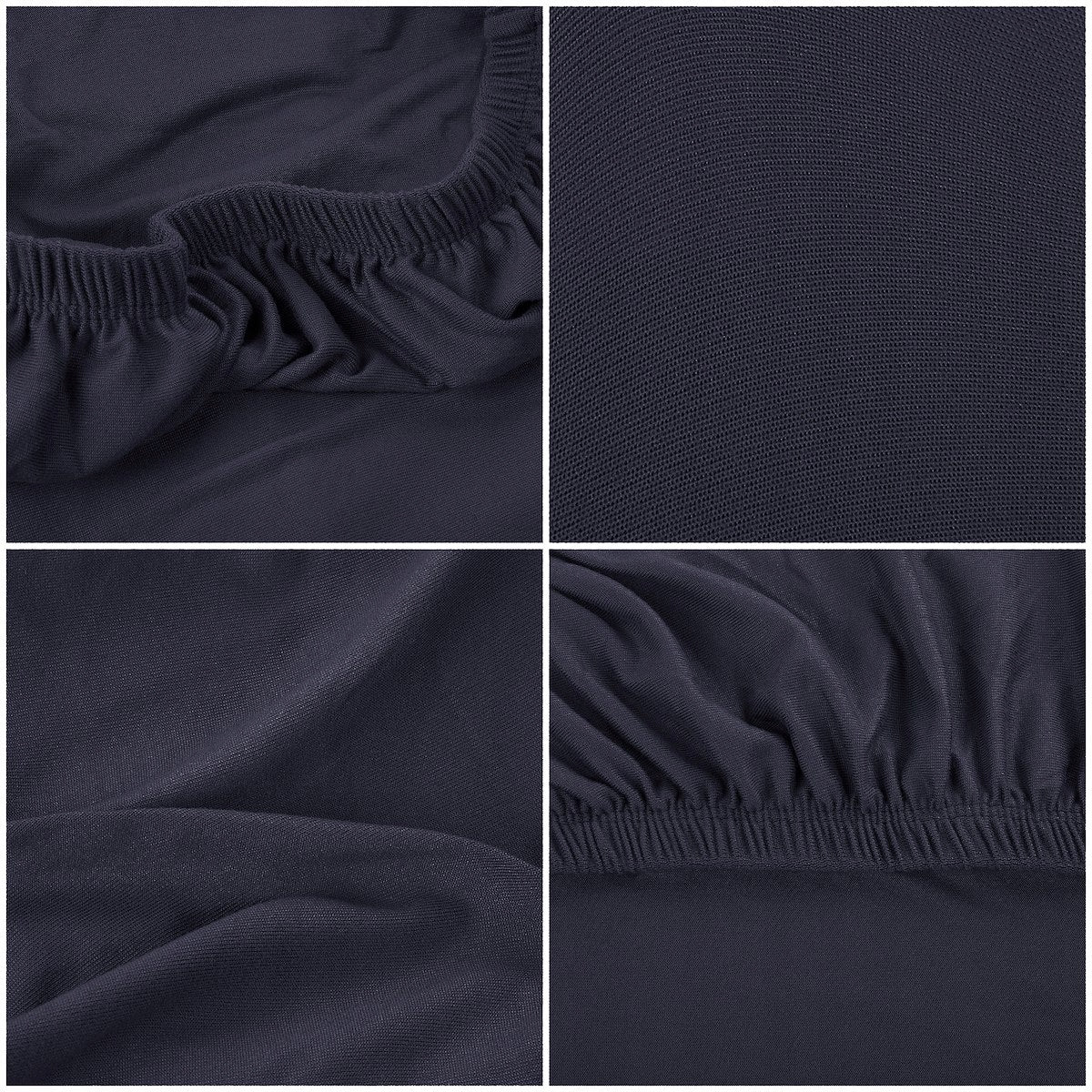 Set 4 huse universale pentru scaun, marime universala, poliester si spandex, 45 cm x 60 cm, bleumarin intens