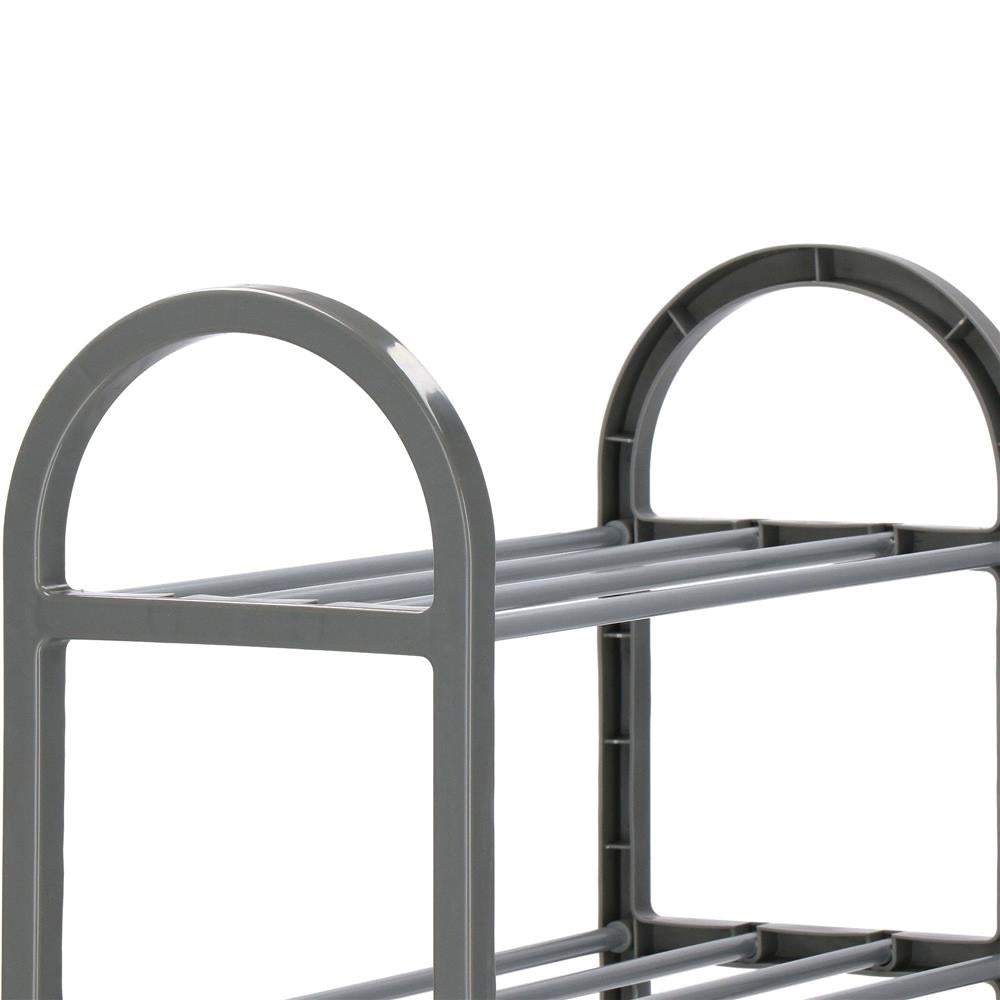 Pantofar PVC si metal, Sersimo cu 4 rafturi, 64x50cm, argintiu
