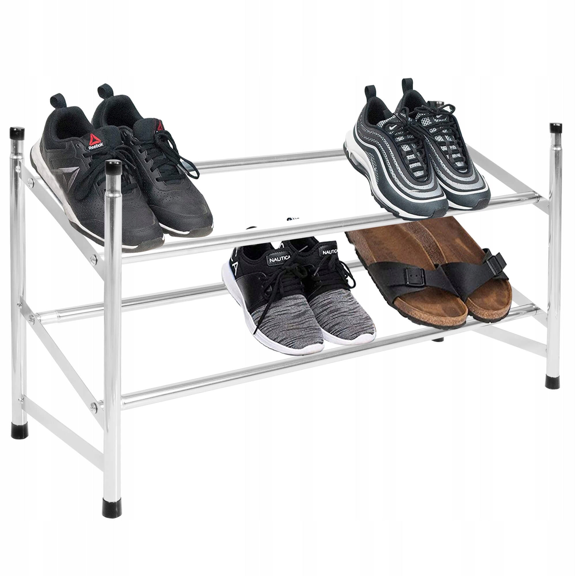 Pantofar extensibil cu 2 rafturi, 62-115cm, cromat