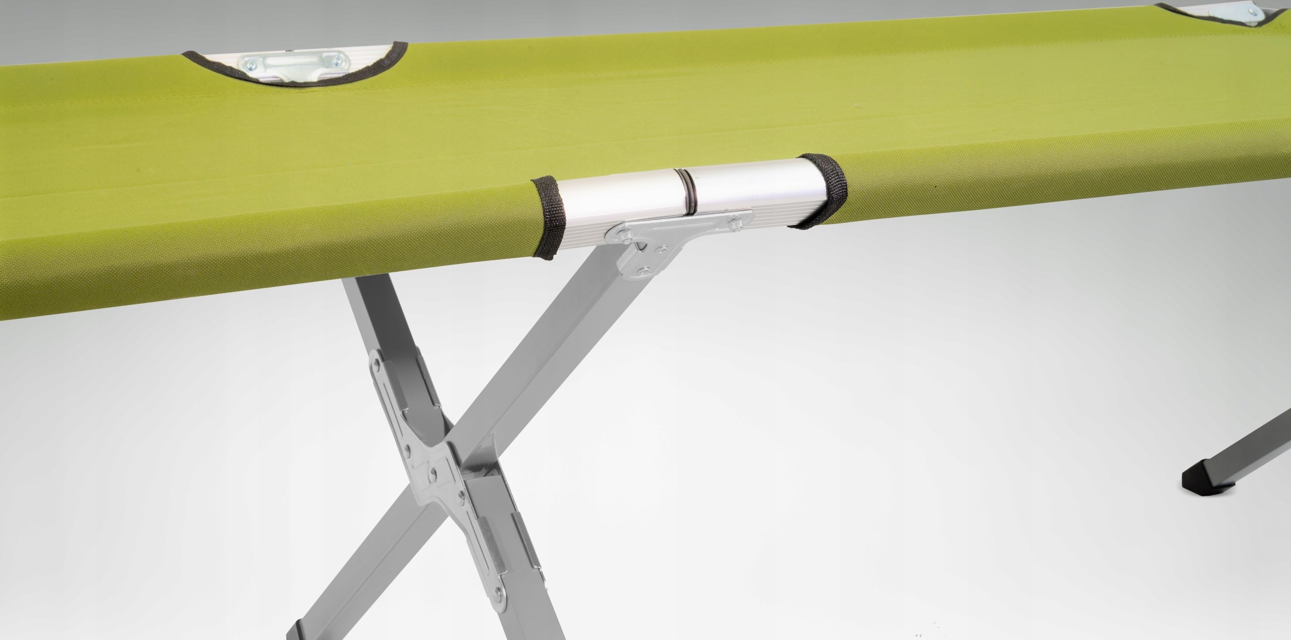 Pat pliant pentru camping, structura metalica, 188x70x44cm, verde
