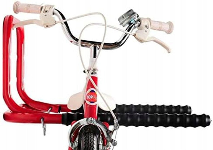 Suport de perete pentru parcare 2 biciclete, maxim 40kg, 50cm, rosu
