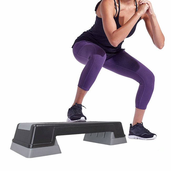 Stepper aerobic fitness ajustabil 3 niveluri de inaltime, suporta pana la 350 kg