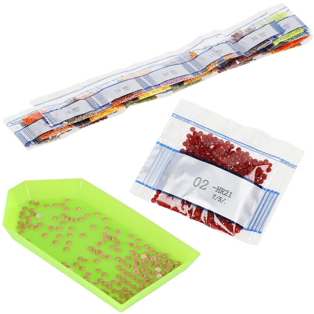 Set de broderie cu diamante 5D, 30x40cm, model Paun - 4