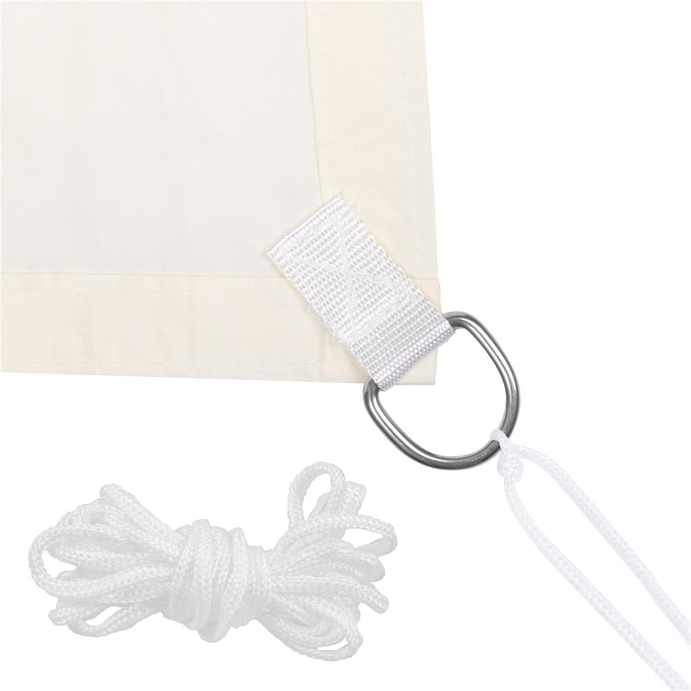Copertina prelata de soare Sersimo SN113, triunghiulara, impermeabila cu protectie UV, 5x5x5m, ecru