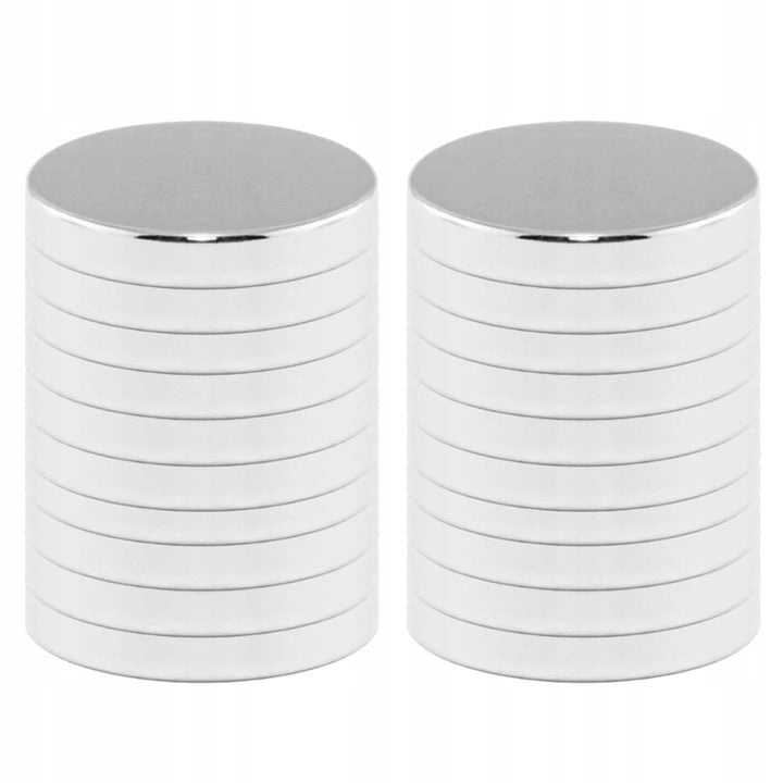 Magneti mici pentru tabla magnetica flipchart, 20 bucati, 8mm, argintiu