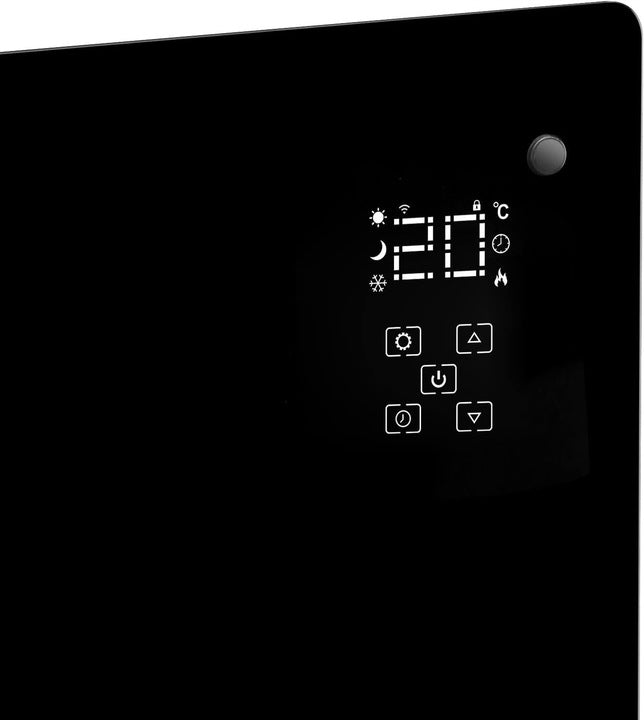 Panou de incalzire din sticla, 2500W, 3 trepte, cu termostat si telecomanda, timer, dispay LED, WiFi