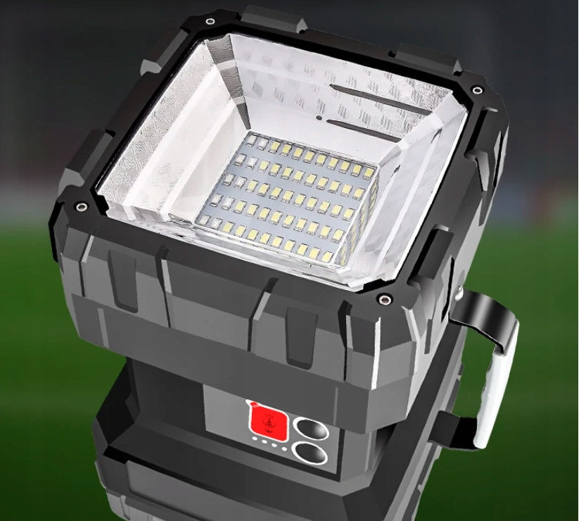 Lanterna multifunctionala, reincarcabila, power bank, 800lm, 7 moduri de luminare la 2 capete, negru