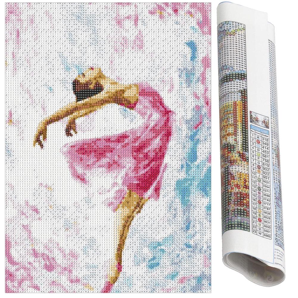 Set de broderie cu diamante 5D, 30x40cm, model Balerina