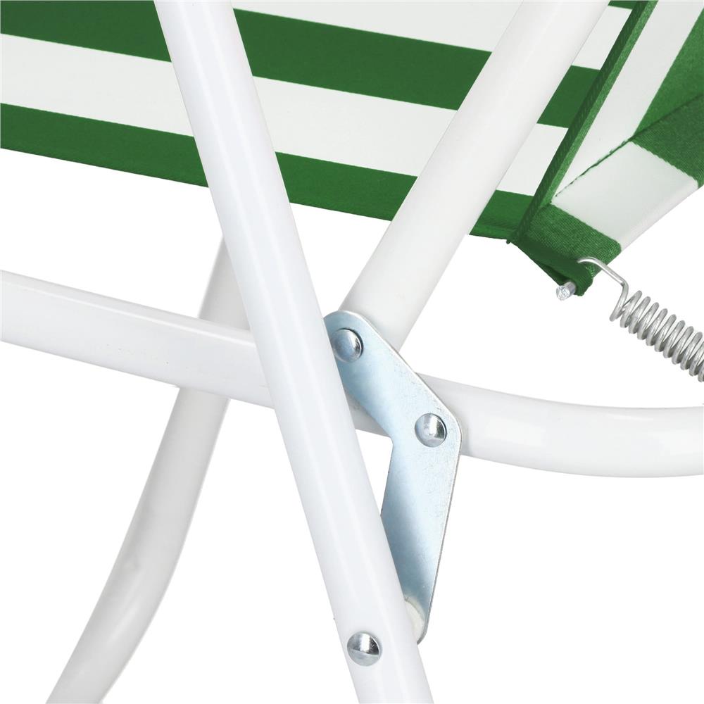 Scaun de plaja Sersimo GC051, pliabil, 100kg, 52x74cm, alb verde