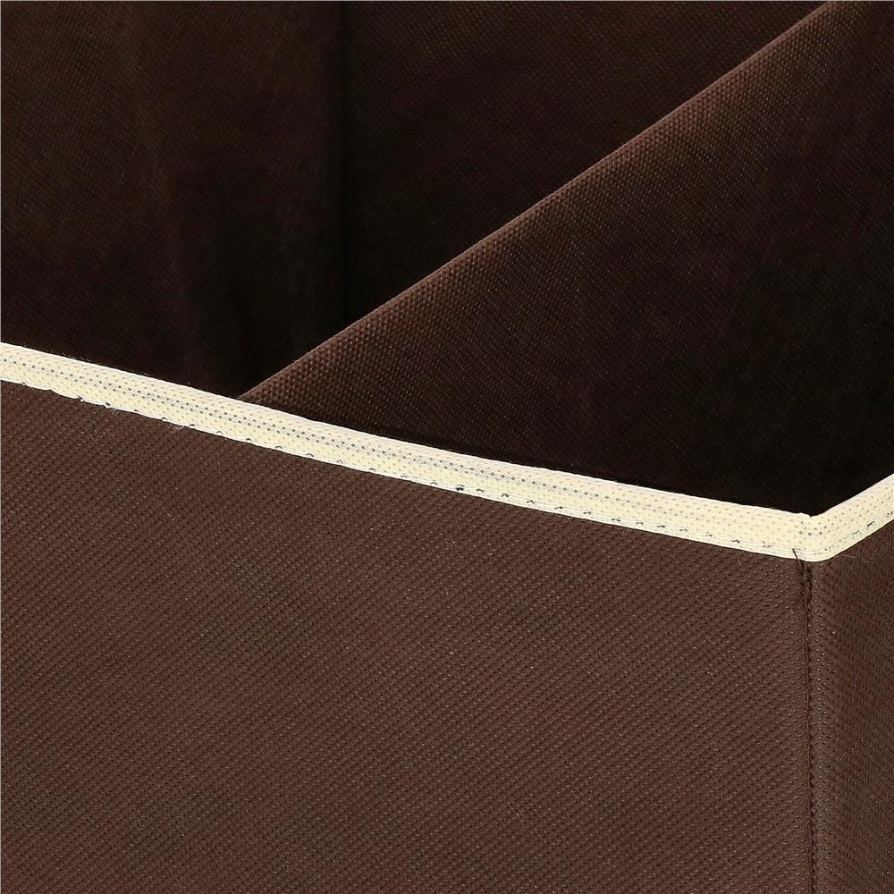 Organizator dulap tip lada cu 3 sertare, Sersimo, textil, maro si bej