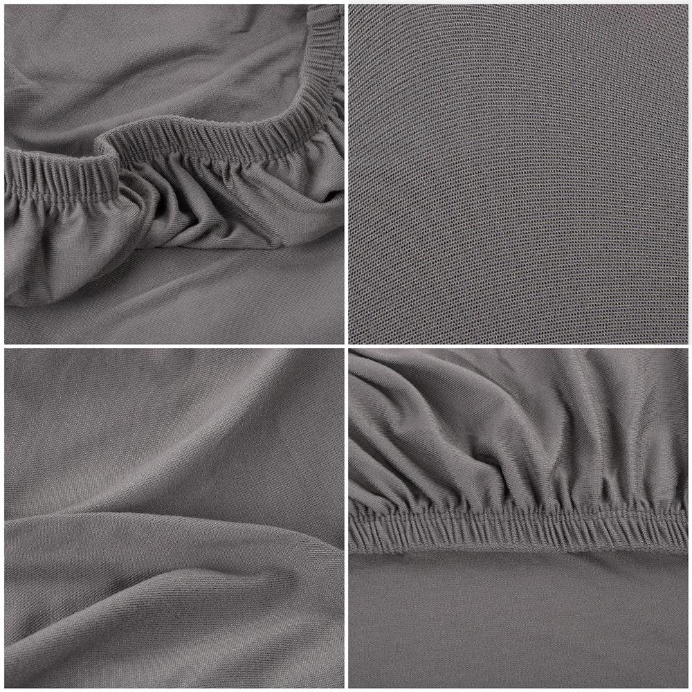 Husa universala pentru scaun, marime universala, poliester si spandex, 45 x 60 cm, gri mediu