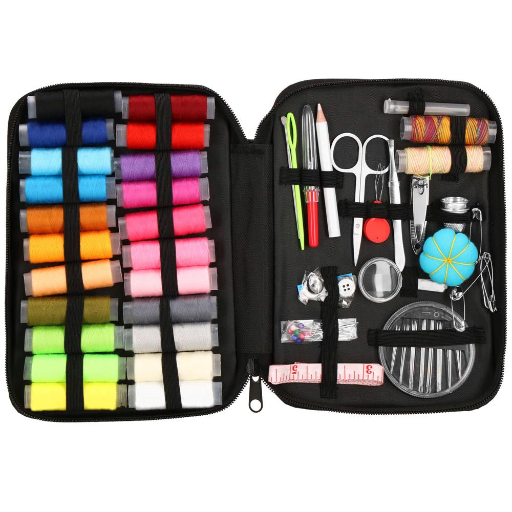 Set articole de cusut cu geanta de depozitare, 100 piese