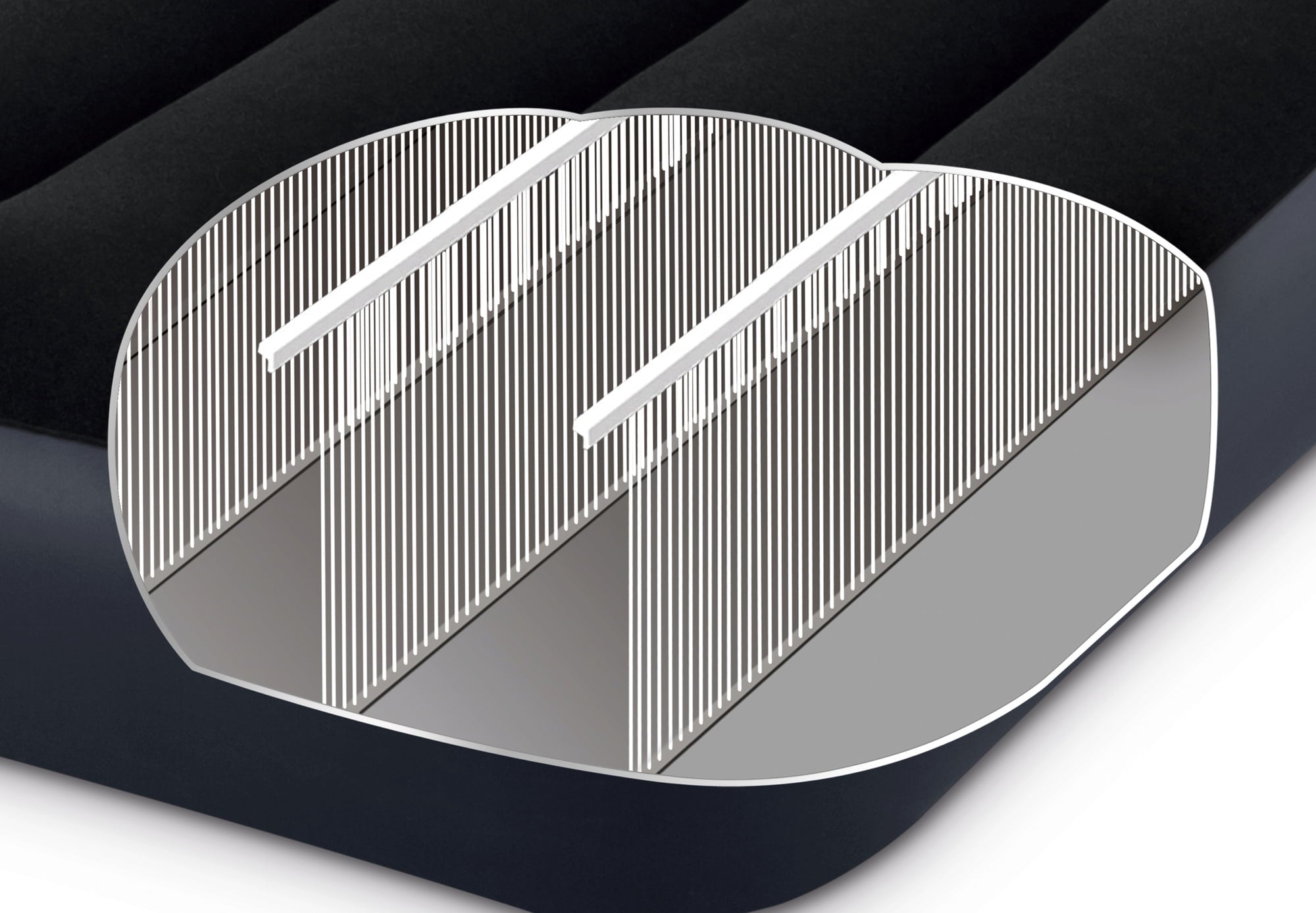 Saltea gonflabila Intex King Dura Beam, 203x183x25 cm, neagra