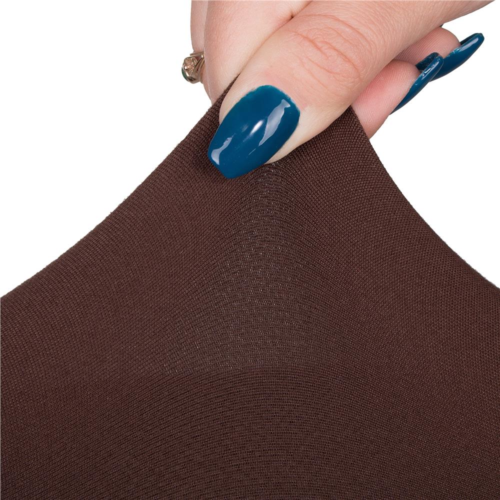 Set 4 huse universale pentru scaun, marime universala, poliester si spandex, 45 x 60 cm, maro