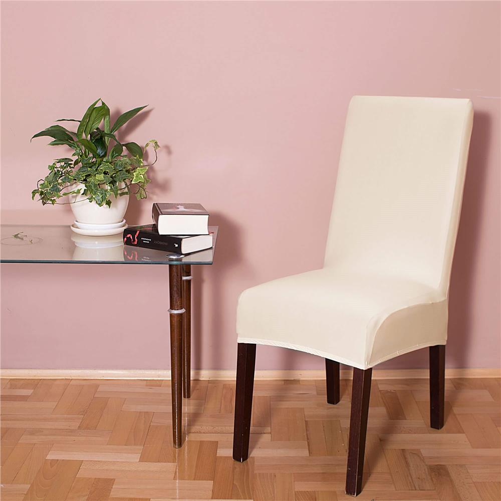 Husa universala pentru scaun, marime universala, poliester si spandex, 45 x 60 cm, bej