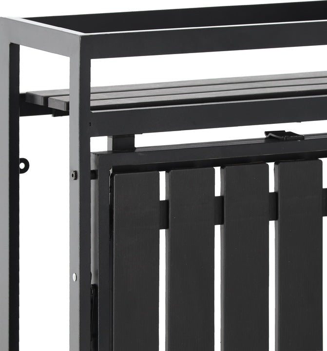 Set mobilier pentru balcon, pliabil, masa si 2 scaune, negru