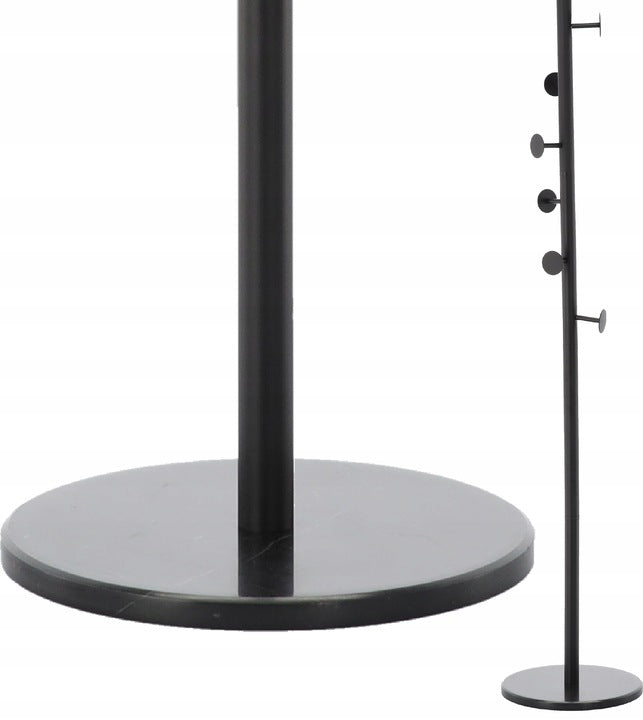 Cuier hol metalic 174 cm, design minimalist, negru