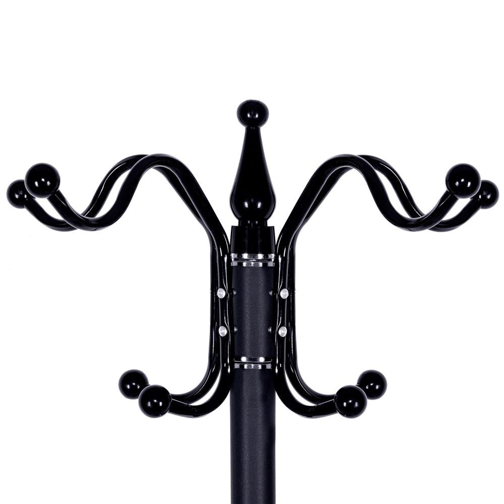 Cuier tip pom din metal Sersimo, 12 agatatoare, 174cm, negru