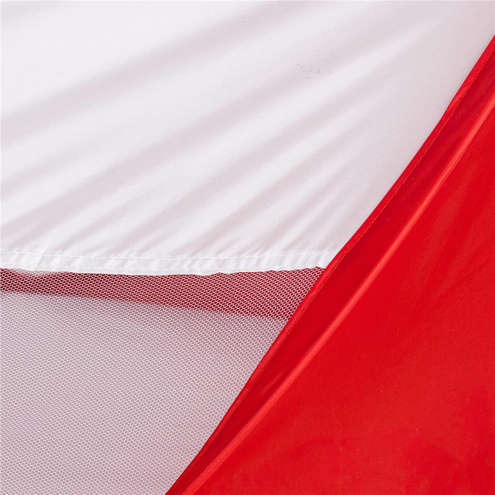 Cort plaja si picnic semi-deschis Sersimo, protectie UV, 200x120x95cm, rosu