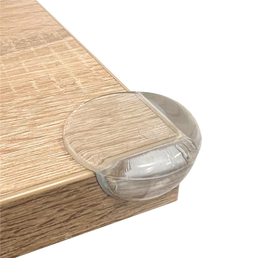Set 10 protectii colturi pentru siguranta copii, drepte, 40x20mm, silicon, transparent