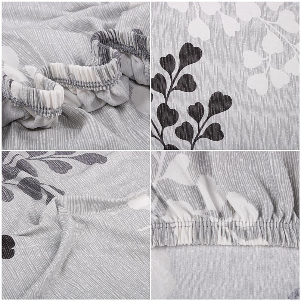 Set 4 huse universale pentru scaun, marime universala, poliester si spandex, 45 x 60 cm, gri floral