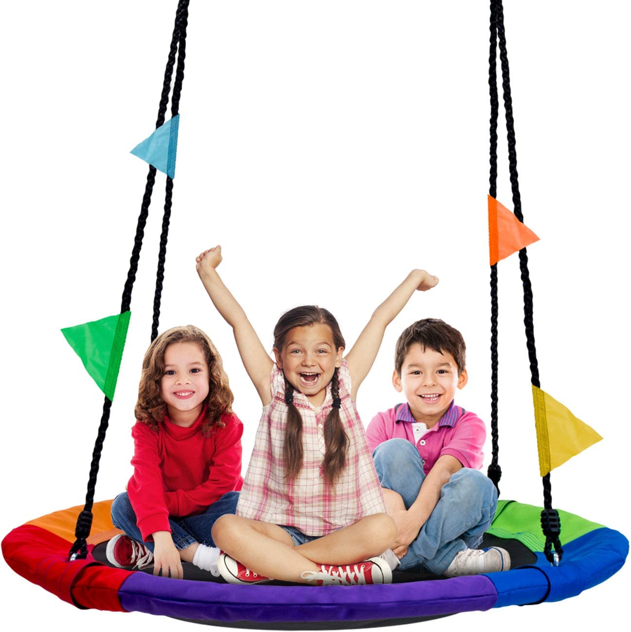 Leagan tip cuib reglabil pe inaltime, 120cm, 150kg, multicolor