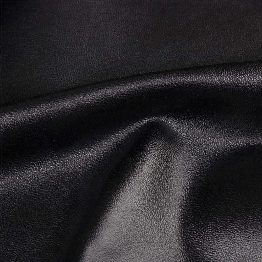 Set 4 huse universale pentru scaun, marime universala, poliester si spandex, 45 x 60 cm, imiatie piele negru